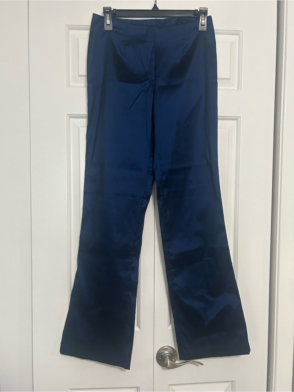 Vintage Late 90s/Y2K XOXO Iridescent Metallic Blue Straight-Leg Pants